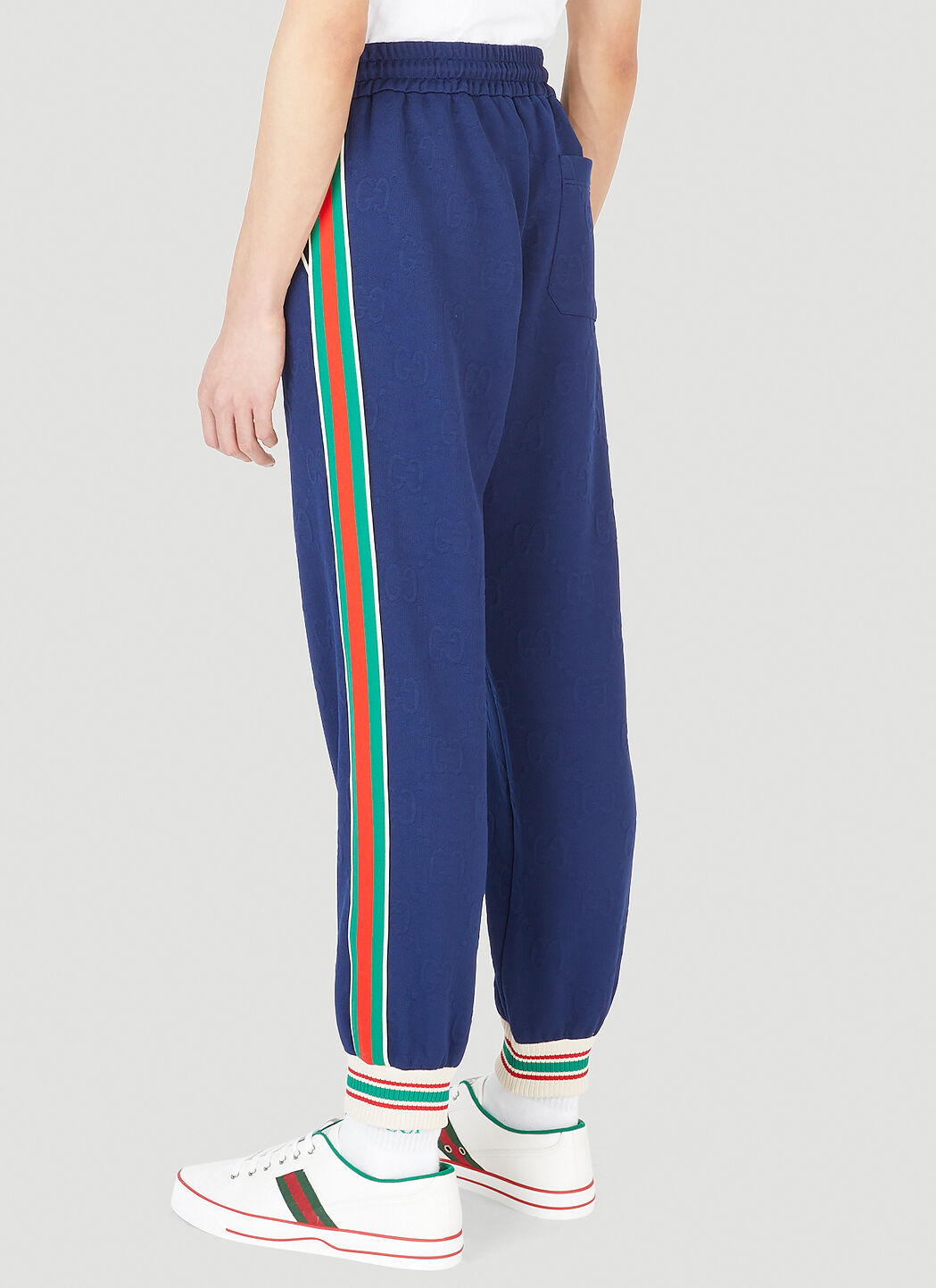 Black Web stripe GG-jacquard jersey track pants | Gucci | MATCHES UK